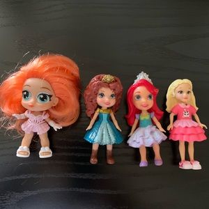 🎀SALE🎀3” Mini Posable Dolls lot of 4